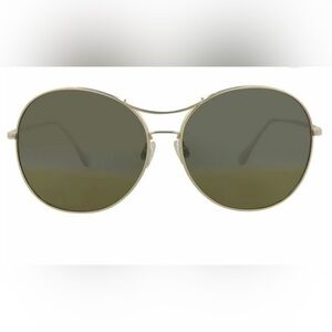 Maui Jim Polarized Gold Round Sunglasses